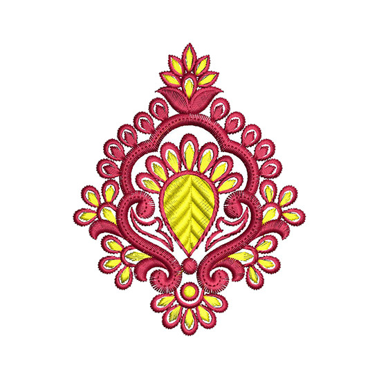 Elegante Floral Figuur Embroidery Design 17155