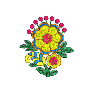 Exotic Flower Appliuqe Embroidery Design
