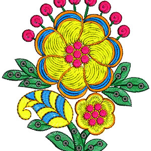 Exotic Flower Appliuqe Embroidery Design