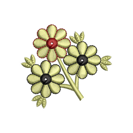 Womens T-shirt Patch Embroidery Design