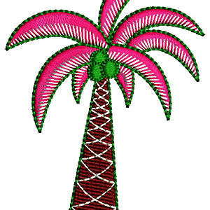 Coconut Tree Applique Embroidery Design