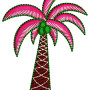 Coconut Tree Applique Embroidery Design