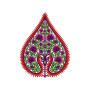 Traditional Hungarian Heart Patch Embroidery Design