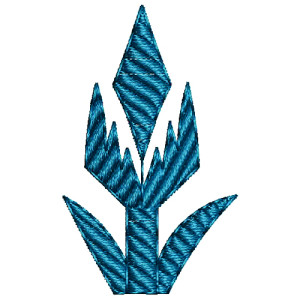 Tropical Applique Dress Embroidery Design