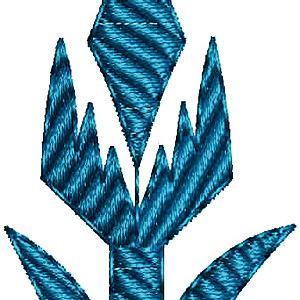 Tropical Applique Dress Embroidery Design