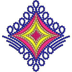 Hawaiian Motif Applique Saree Embroidery Design