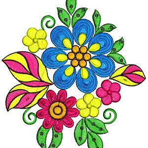 Women Wool Coat Patch Embroidery Design