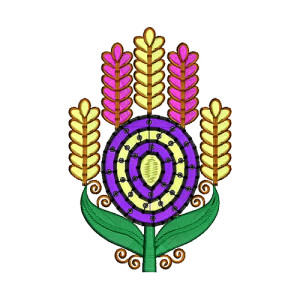 Bright Dupattas Patch Embroidery Design