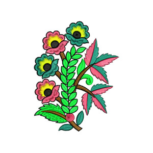 Maxi Long Skirt Applique Embroidery Design