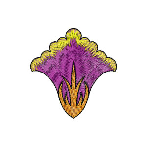 Lily Flower Dress Patch Embroidery Design