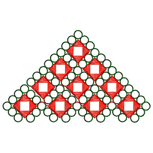 Tulip Triangle Applique Embroidery Design