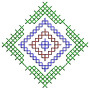 Square Corner Ornament Applique Embroidery Design