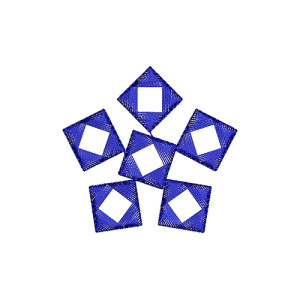 Polish Square Floral Embroidery Patch Design