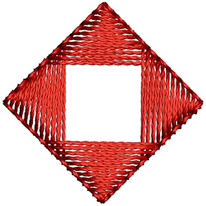 Eyelet Square Applique Embroidery Design 17729