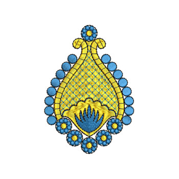Acrylic Kalash Embroidery Patch Design