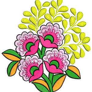 Baho Flower Applique Embroidery Design