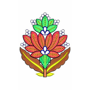 Macro Pink Wax Flower Embroidery Design