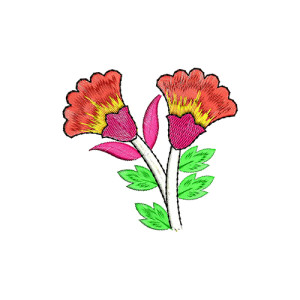 Moon Orchid Flower Indonesia Embroidery Design