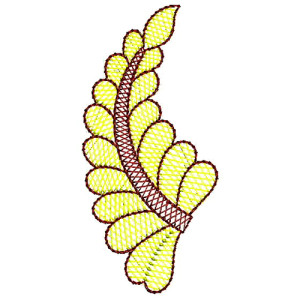 Large Palm Leaf Machine Embroidery Design