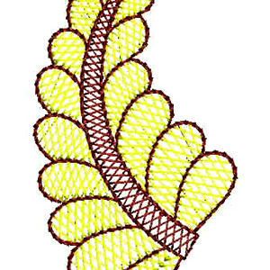 Large Palm Leaf Machine Embroidery Design