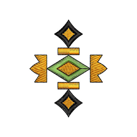 Asian Culture Embroidery Applique Design