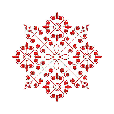 Kazakh National Cap Embroidery Patch Design