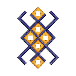 Dramatic Ball Gown Embroidery Patch Design