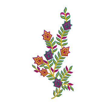 Bridal Wedding Heavy Saree Embroidery Patch Design