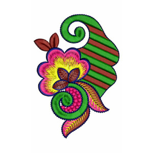 Rajput Bride Choli Embroidery Patch Design