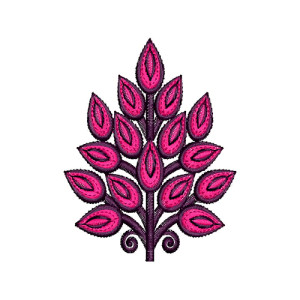 Maple Leaves Embroidery Kids Shirt Design