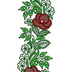 Long Jacket Sleeves Embroidery Patch Design