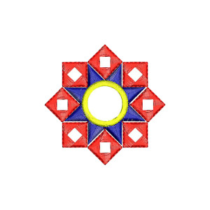 Kawaii Floral Iron Embroidery Applique Design