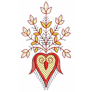 New Applique Embroidery colorful floral line pattern