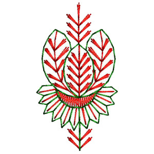 Simple Border Applique Embroidery Design 18123