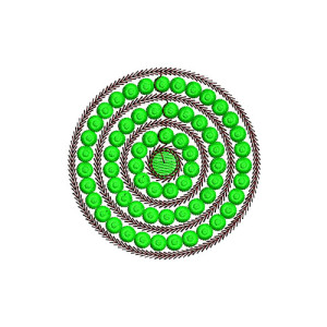 Reverse Needleturned Applique Embroidery Design