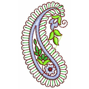 Floral Applique Purse Baguette Embroidery Design