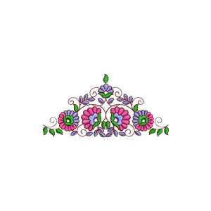 Minkoff Love Floral Applique Embroidery Design