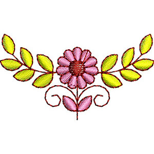 Small Flower Applique Embroidery Design