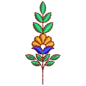 Simple Flower Embroidery Design for Applique