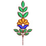Simple Flower Embroidery Design for Applique