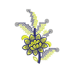 Kashmiri Shawl Applique Embroidery Design