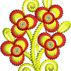 Peony Beauty Applique Embroidery Design