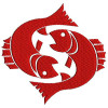 Zodiac Pisces Sign Embroidery