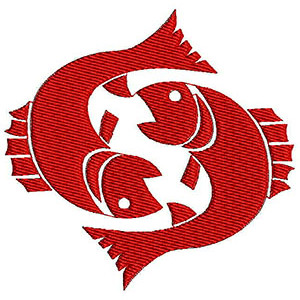 Zodiac Pisces Sign Embroidery