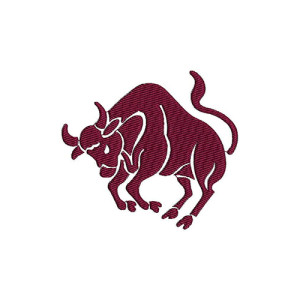 Taurus Zodiac Sign Embroidery Design