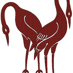 Cranes Applique Embroidery Design 18273