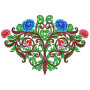 Flower Heraldry Embroidery Design