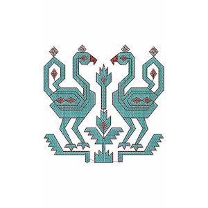 Warli Peacock Embroidery Design 18557