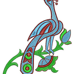 Peacock Patch Embroidery Design 18560