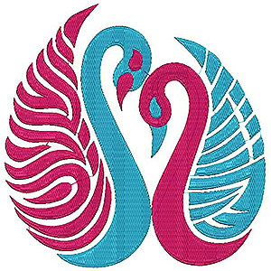 Swans Embroidery Design 18563